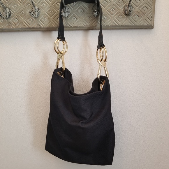 JPK Paris 75 Handbags - JPK Paris 75 Black Nylon Hobo Handbag EUC